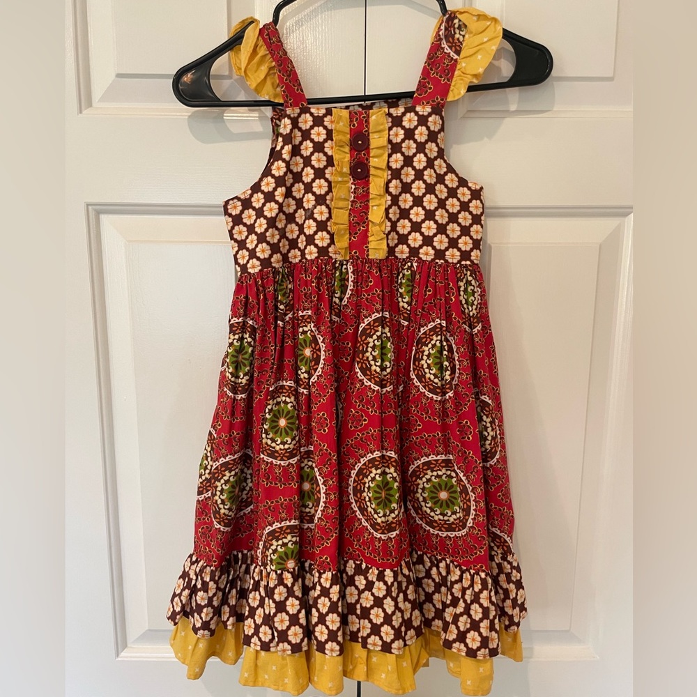 Eleanor Rose Fall Thanksgiving Dress 6-7 girls